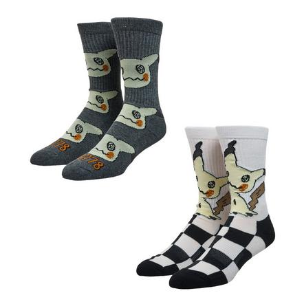 Pokemon Mimikyu Checkered Crew Socks 2-Pack Exclusivité Games Zone